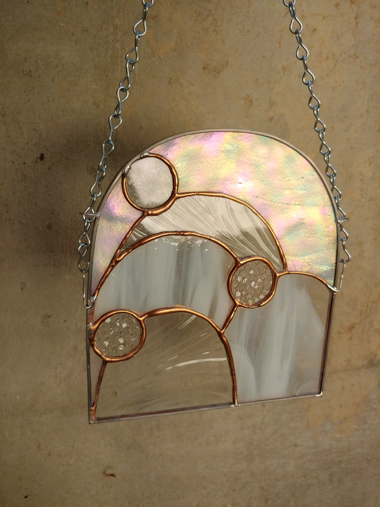 White & Copper Sun Catcher (Ready to Ship)