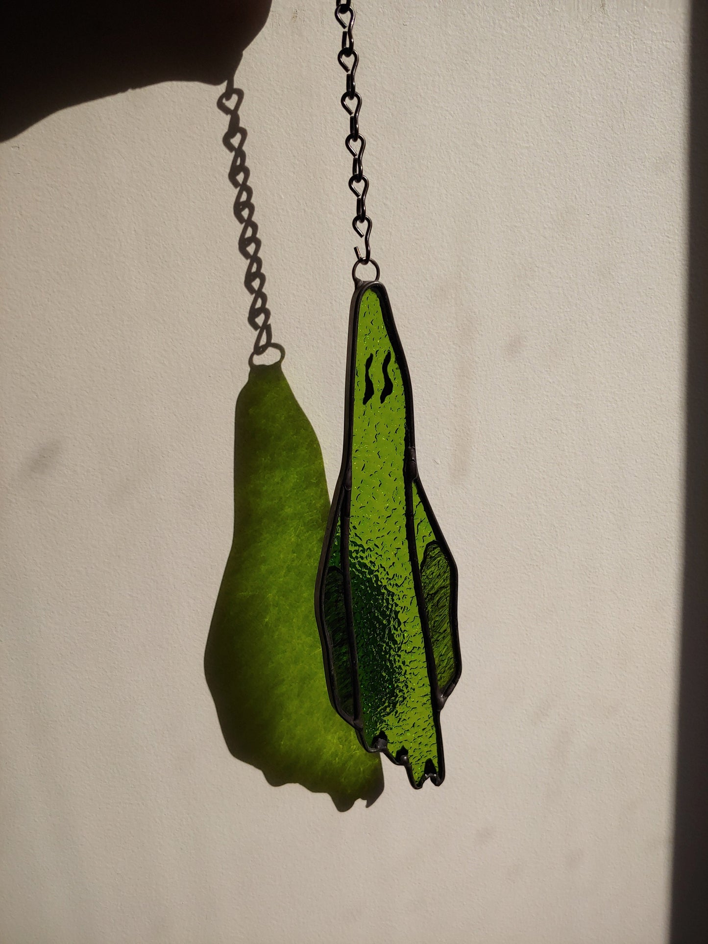 Cute Green Ghost Sun Catcher (Ready to Ship)