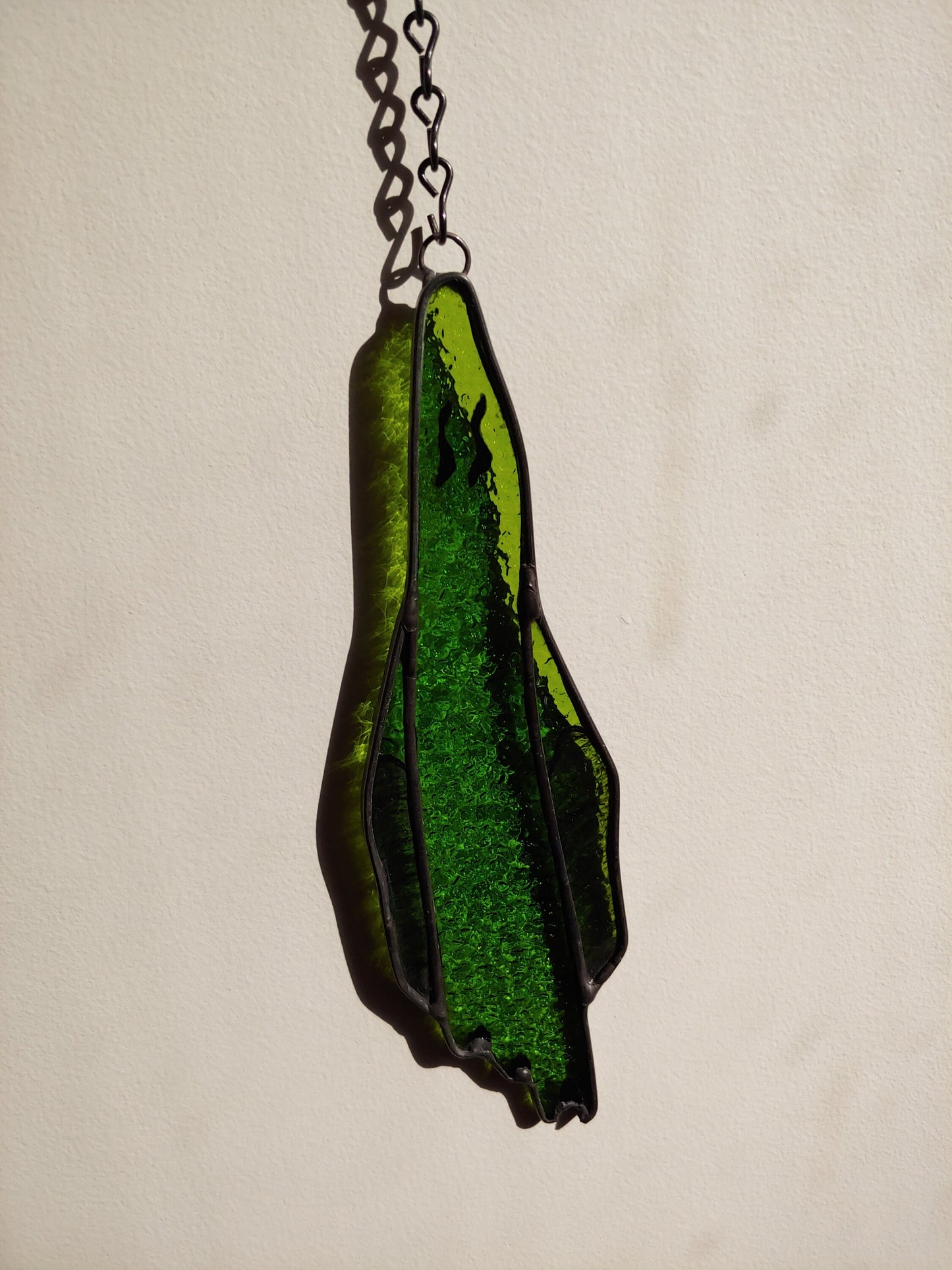 Cute Green Ghost Sun Catcher (Ready to Ship)