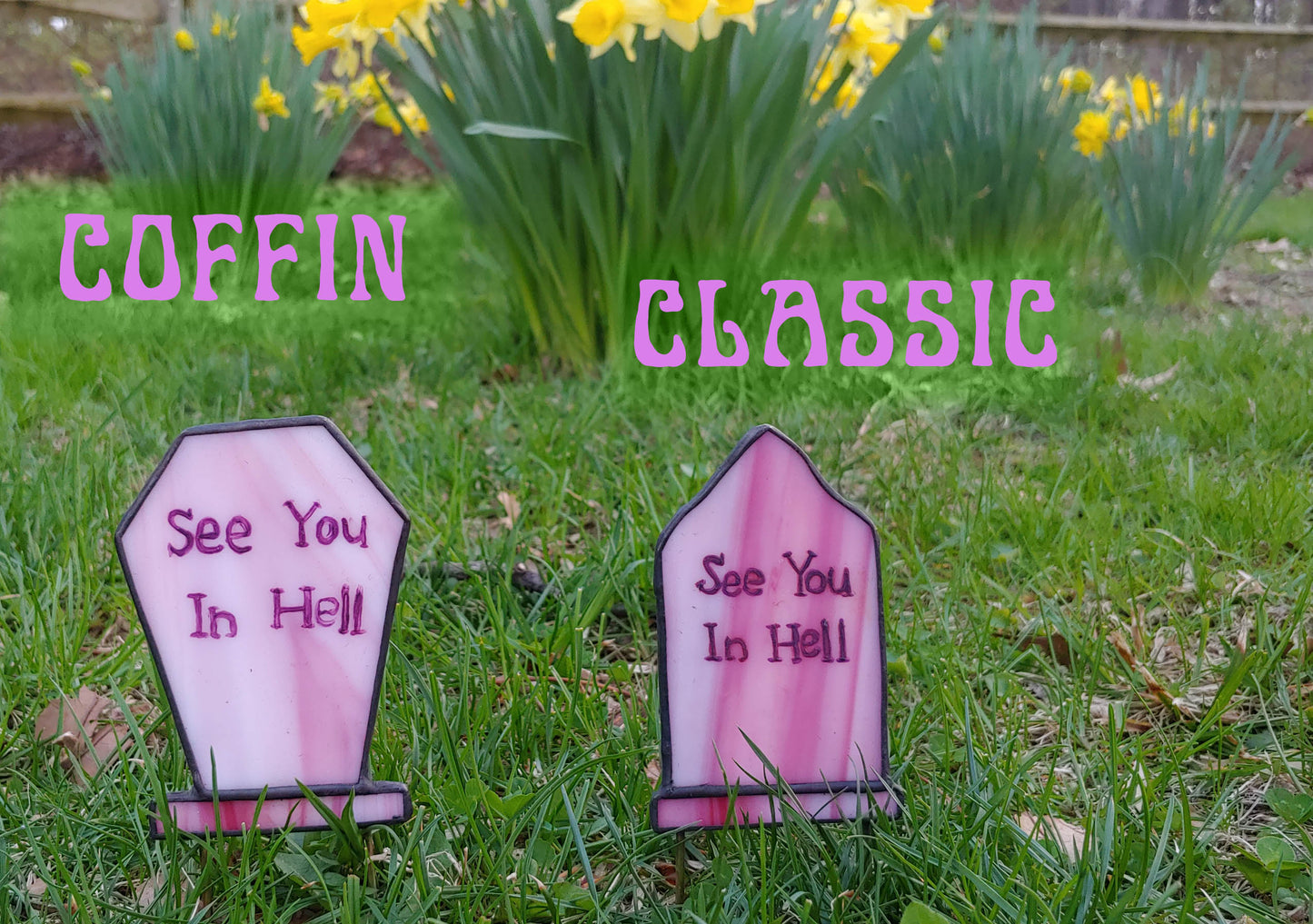 Pastel Gravestone Plant Stake (Ready to Ship)